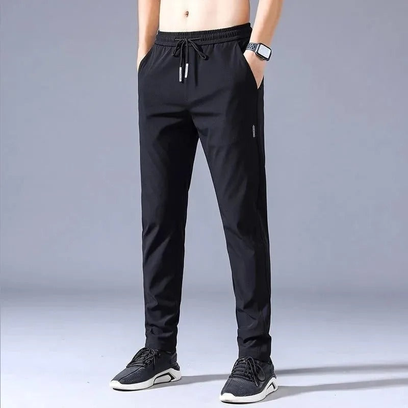 Elegant Fitness Pants with Drawstring Waist