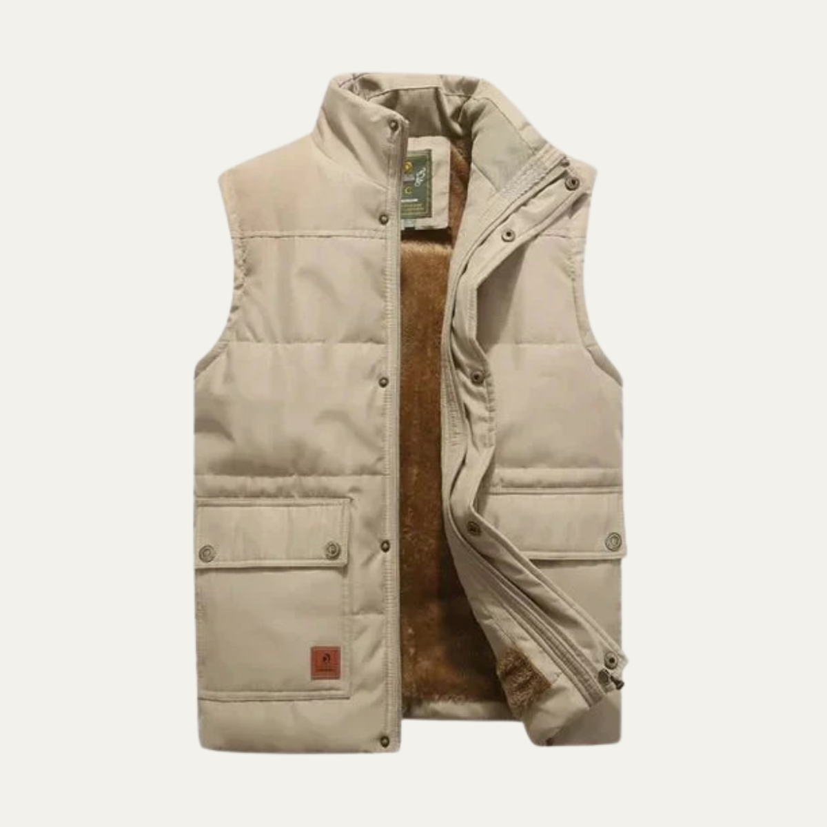 Men’s Quilted Stand Collar Puffer Vest