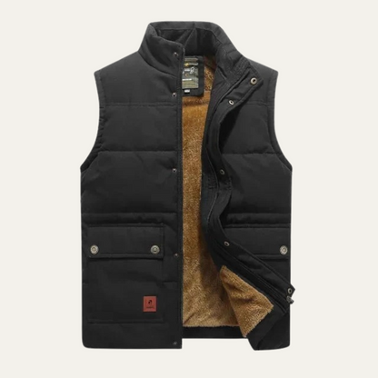 Men’s Quilted Stand Collar Puffer Vest