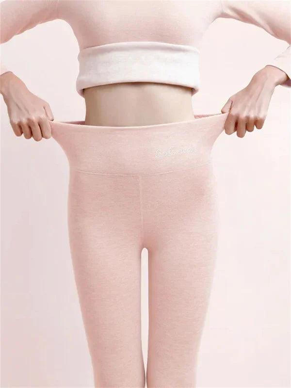 Soft Thermal Fleece Lined Winter Leggings for Women