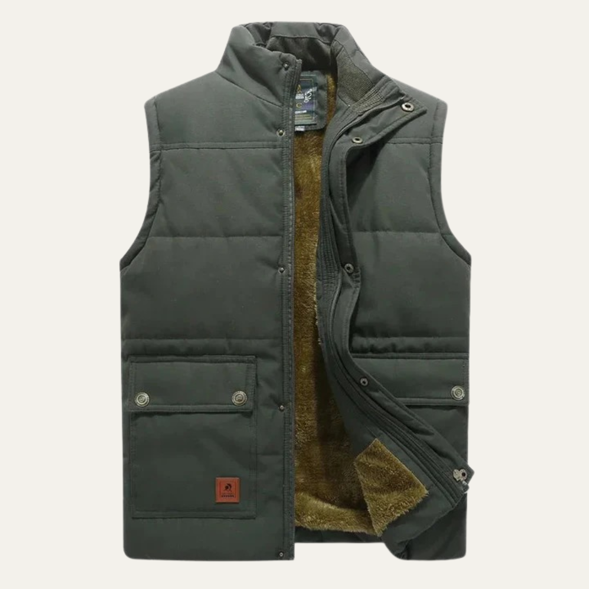 Men’s Quilted Stand Collar Puffer Vest