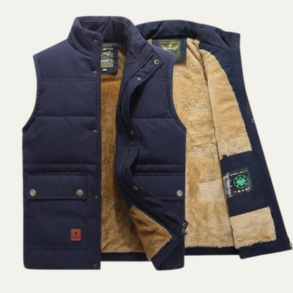 Men’s Quilted Stand Collar Puffer Vest