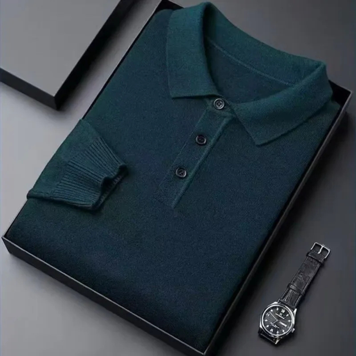 The Pembroke Men’s Luxury Pure Wool Cashmere Polo Jumper