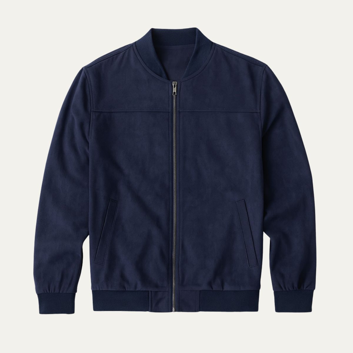 Men’s Casual Suede Look Bomber Jacket