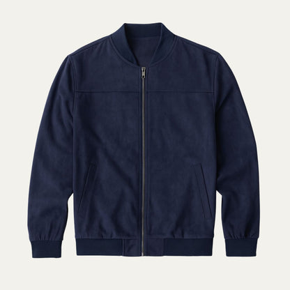 Men’s Casual Suede Look Bomber Jacket
