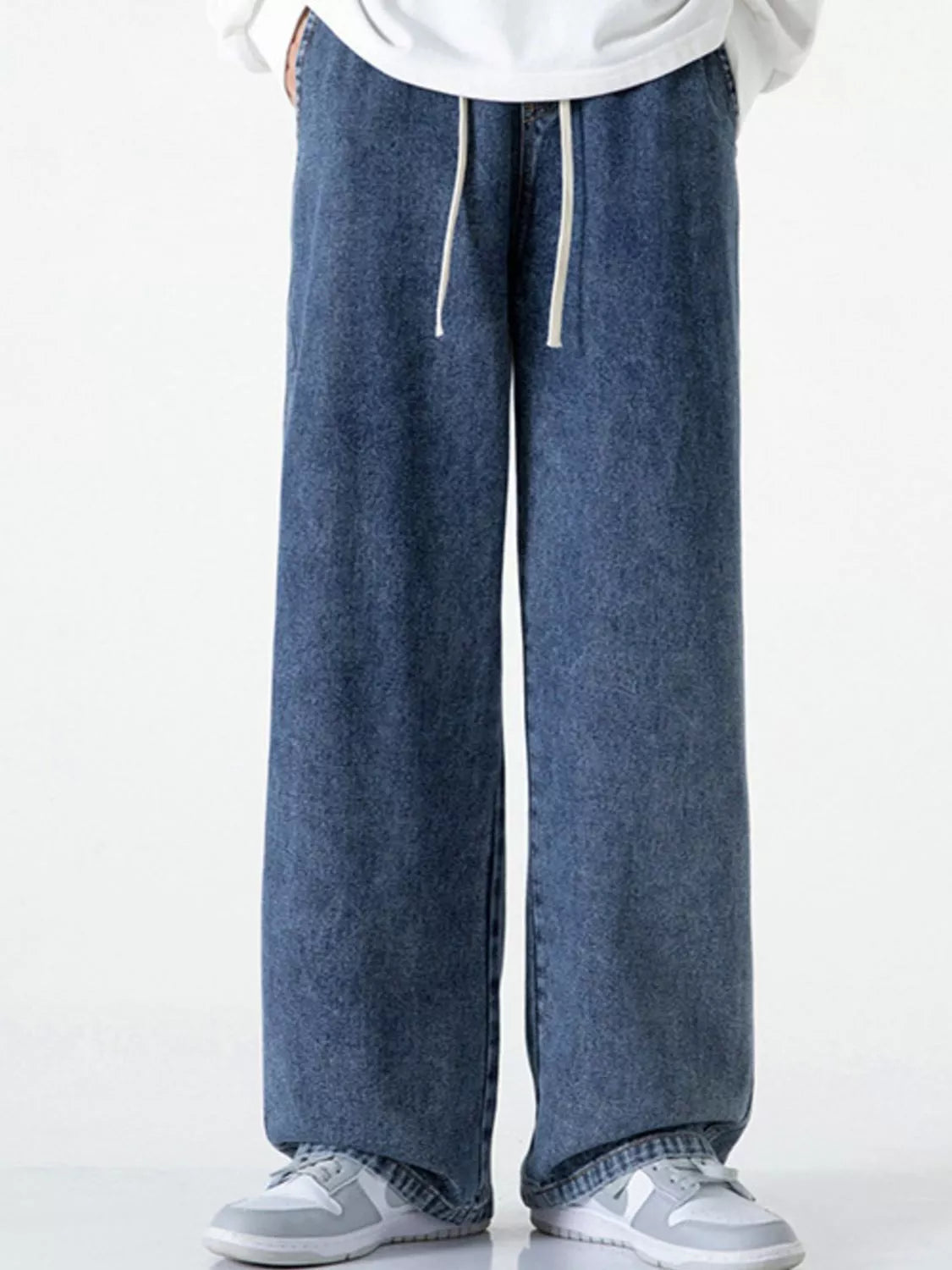 Relaxed Fit Mens Elastic Waist Jeans - BritishElegance