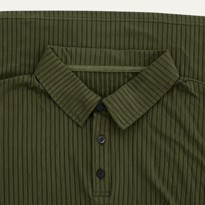 The Sorrento Men’s Ribbed Casual Button Neck Polo Shirt