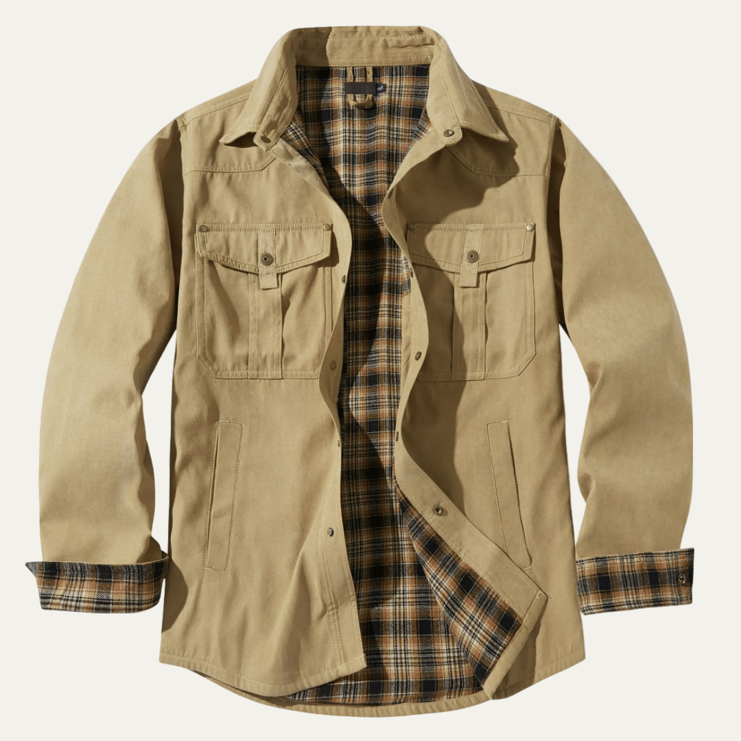 Men’s Retro Plaid Flannel Shirt Jacket