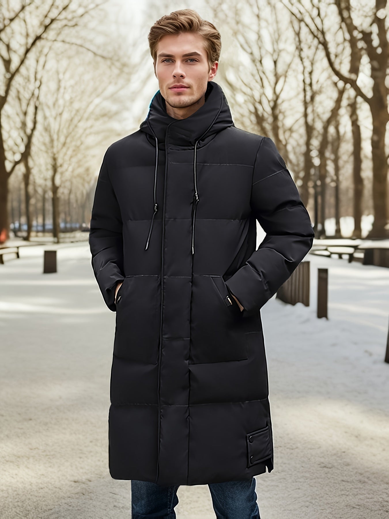 Comfortable Lightweight Hooded Puffer Coat for Men - BritishElegance