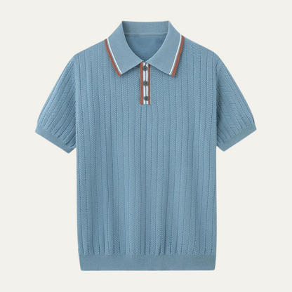 The Capri Luxury Cotton Silk Knit Polo Shirt for Men
