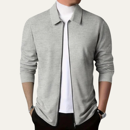 The Hampstead Men's Zip Up Lightweight Casual Knit Jacket