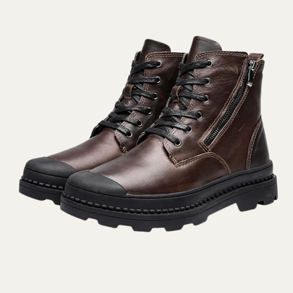The Windsor Men’s Zip Lace Up Leather High Top Work Boots