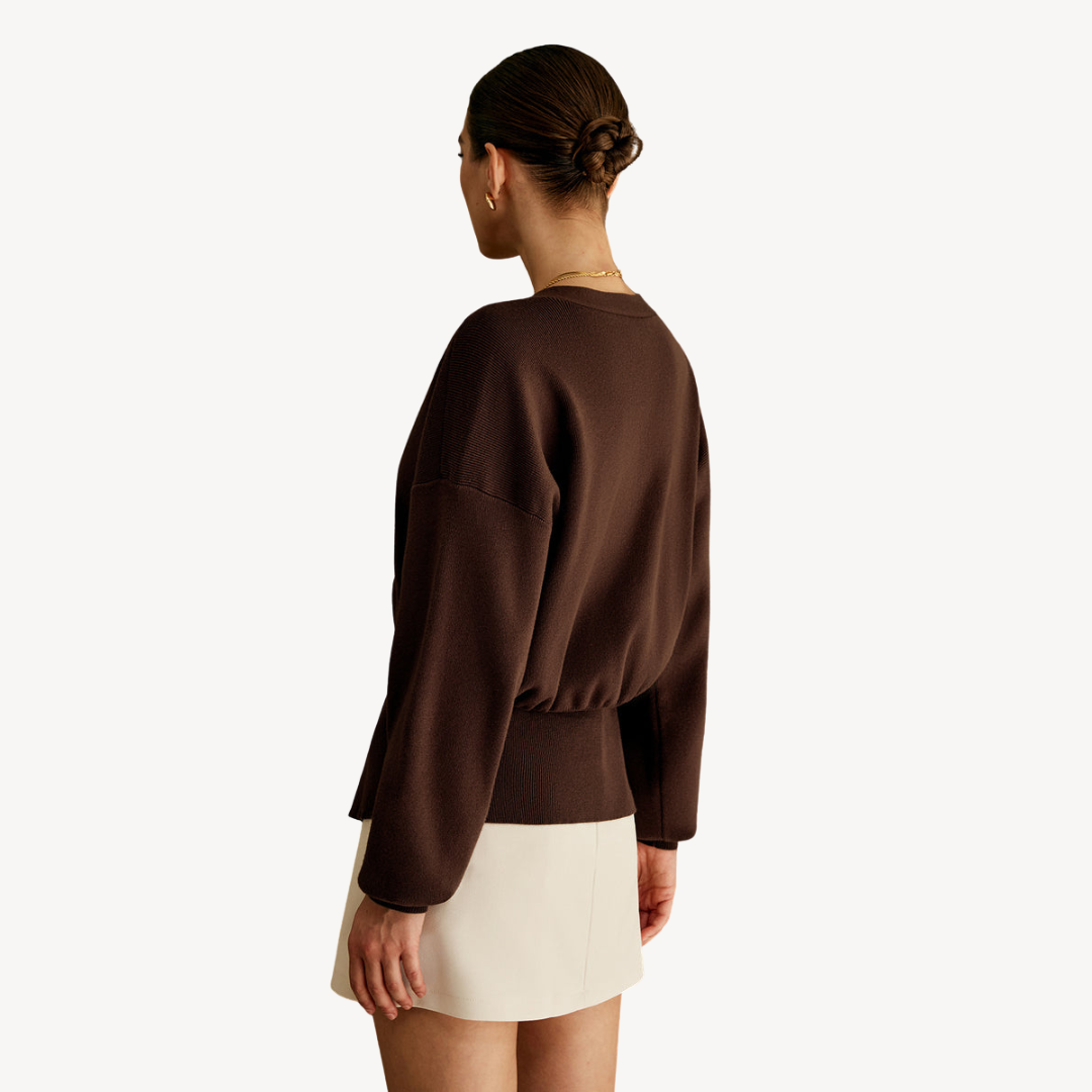 Women's Knit V-Neck Cardigan Sweater