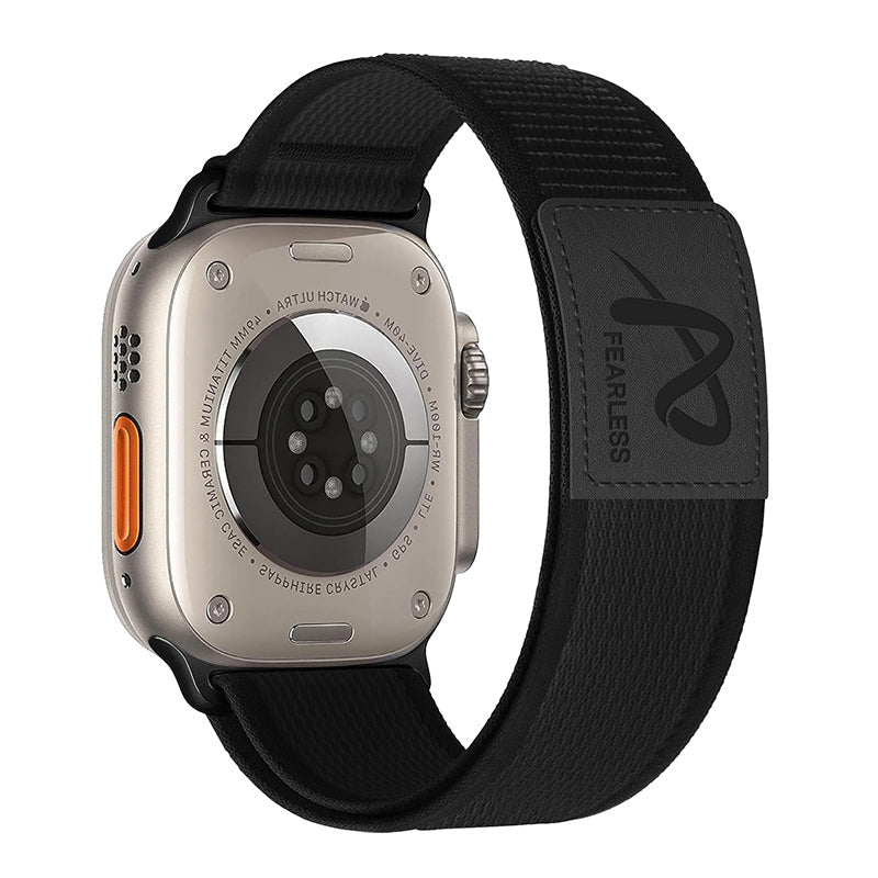 Durable Nylon Band for Apple Watch with Leather Patch - BritishElegance