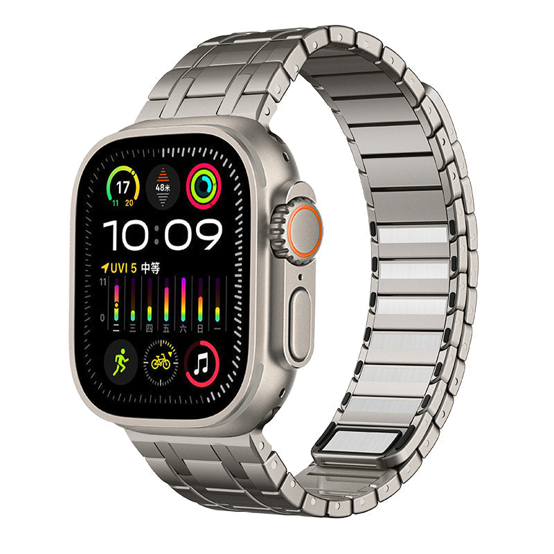 Clear Stainless Steel Magnetic Apple Watch Band