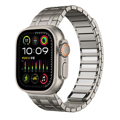 Clear Stainless Steel Magnetic Apple Watch Band