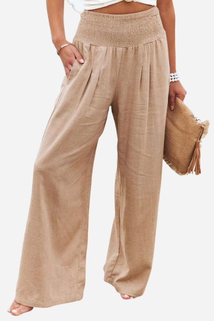 Comfortable High Waist Flowy Pants