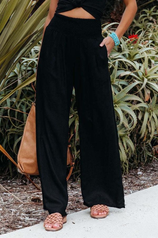Comfortable High Waist Flowy Pants
