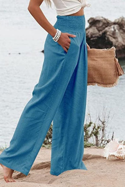 Comfortable High Waist Flowy Pants