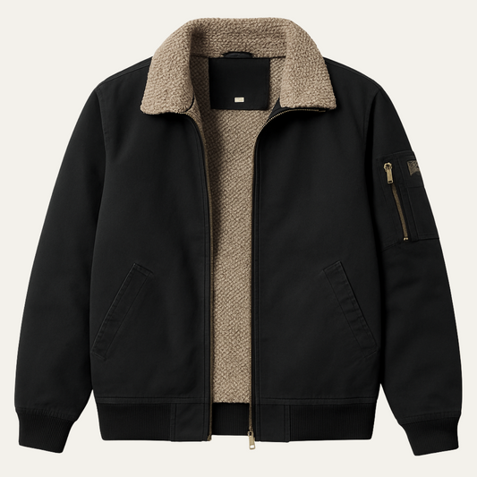 The Wareham Men’s Shearling Line Winter Bomber Jacket