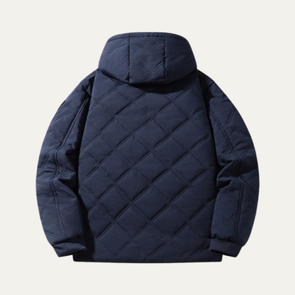 The Greenock Men's Warm Winter Quilted Jacket with Fleece Lining