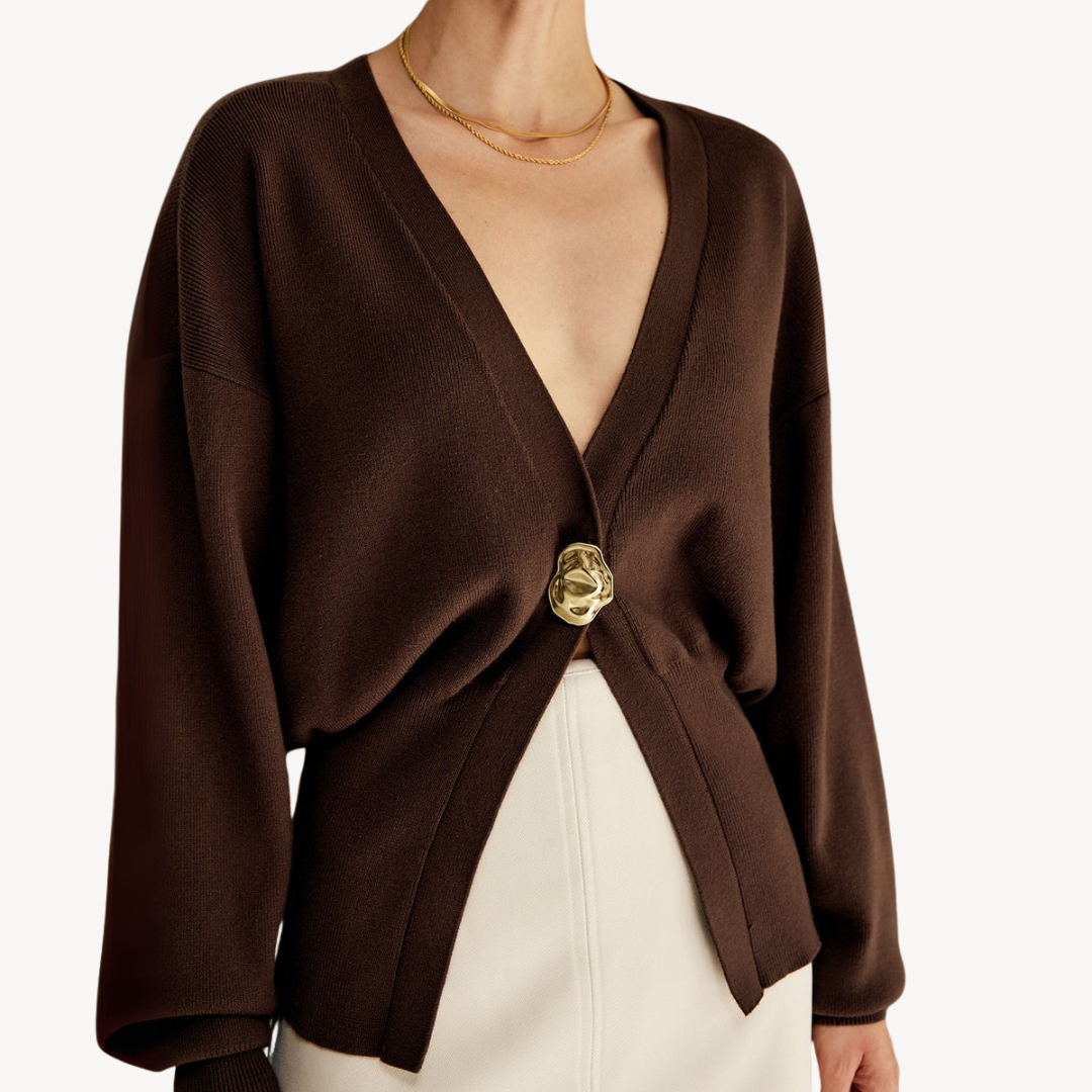 Women's Knit V-Neck Cardigan Sweater