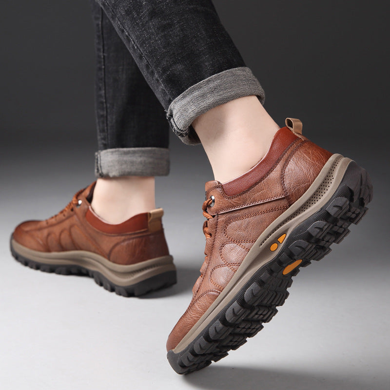 Orthopedic leather shoes for men