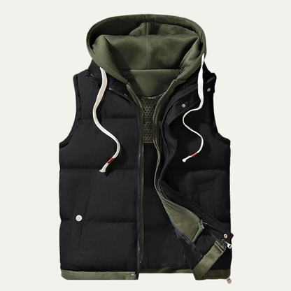 Men’s Full Zip Canvas Bomber Jacket with Spread Collar