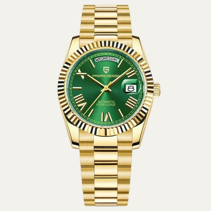 Men’s Automatic Watch with Fluted Bezel and Jubilee Bracelet