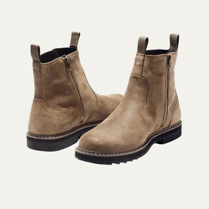 Men’s Hybrid Zipper Chelsea Leather Boots