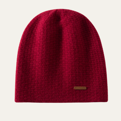 Men’s Minimalist Knit Beanie with Patch Detail