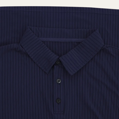 The Sorrento Men’s Ribbed Casual Button Neck Polo Shirt