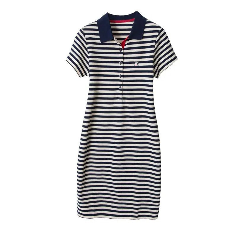 Striped Polo Dress - BritishElegance