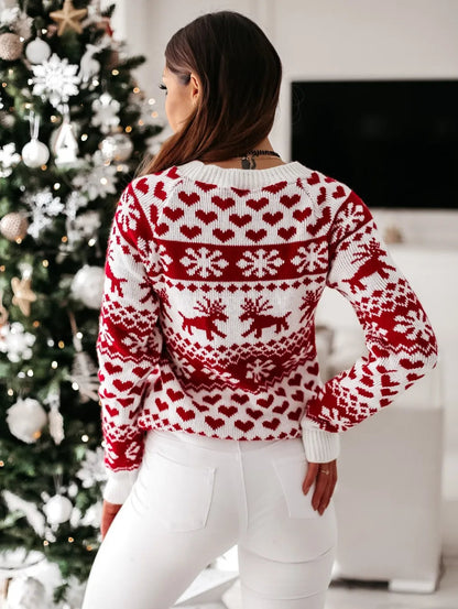 Knitted Christmas sweater for Women - Lilac