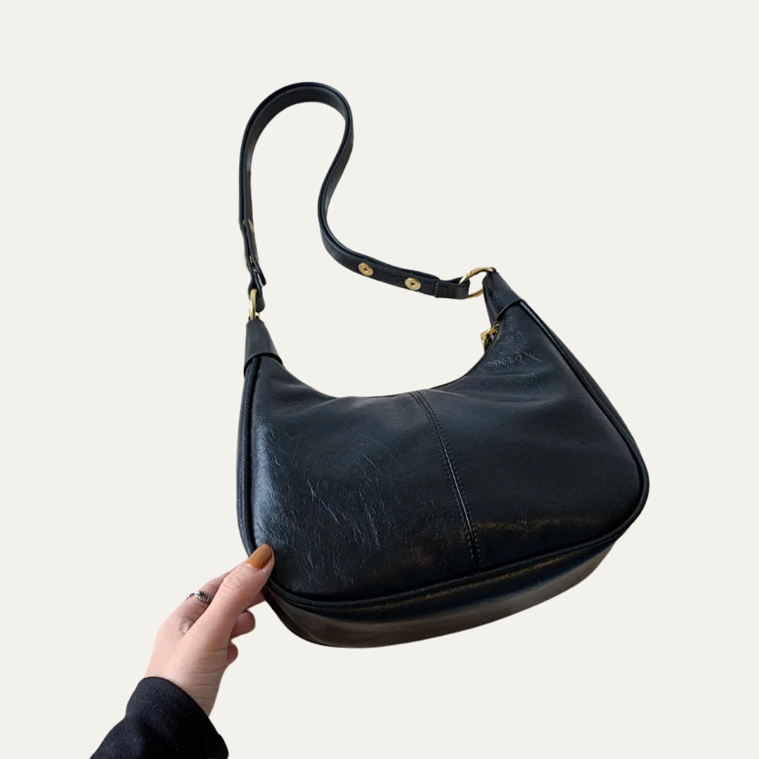 Women’s Crescent Faux Leather Shoulder Bag