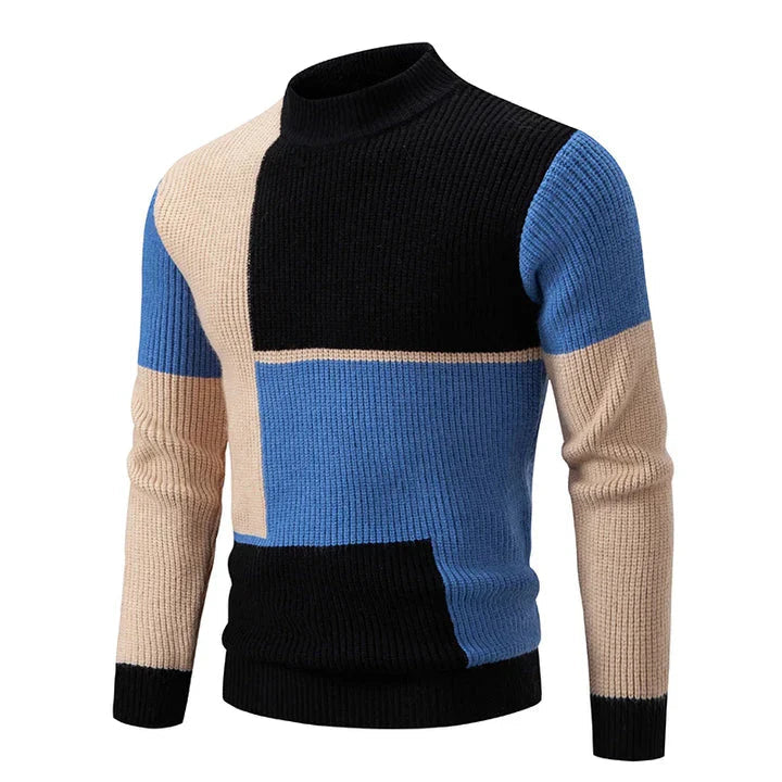 Warm Crew Neck Wool Sweater for Men