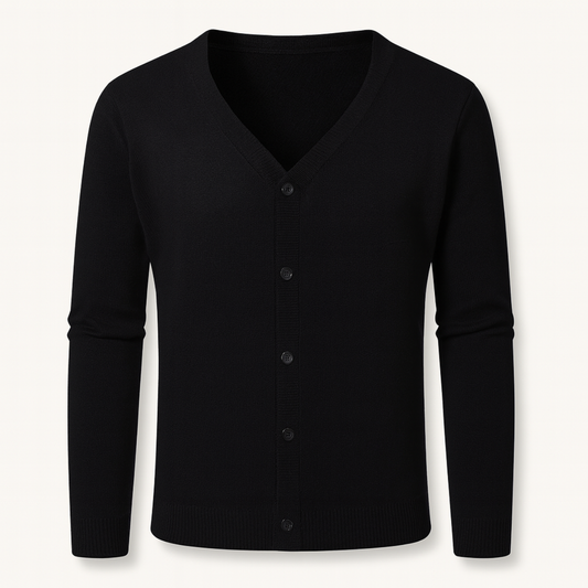 The Cheltenham Men’s V Neck Lightweight Button Cardigan