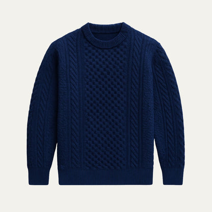 The Donegal Cable Knit Crew Neck Jumper for Men