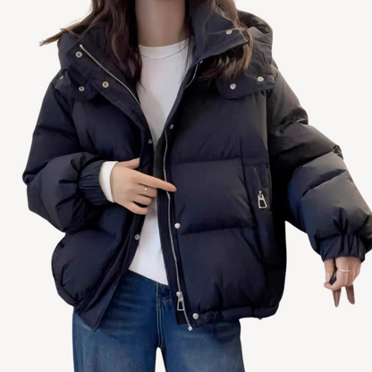 Puffer Jacket with Hood for Women