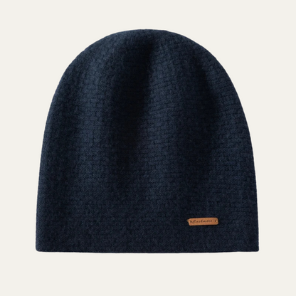 Men’s Minimalist Knit Beanie with Patch Detail