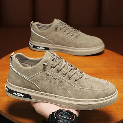 Classic Leather Retro Sneakers - BritishElegance