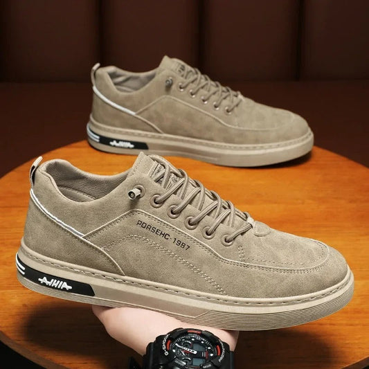 Classic Leather Retro Sneakers - BritishElegance