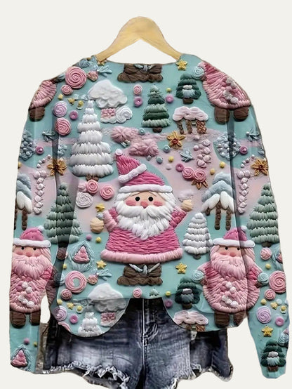 Women’s 3D Santa and Snow Christmas Sweater