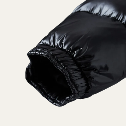 Men’s Quilted Mid Length Jacket with Faux Fur Collar