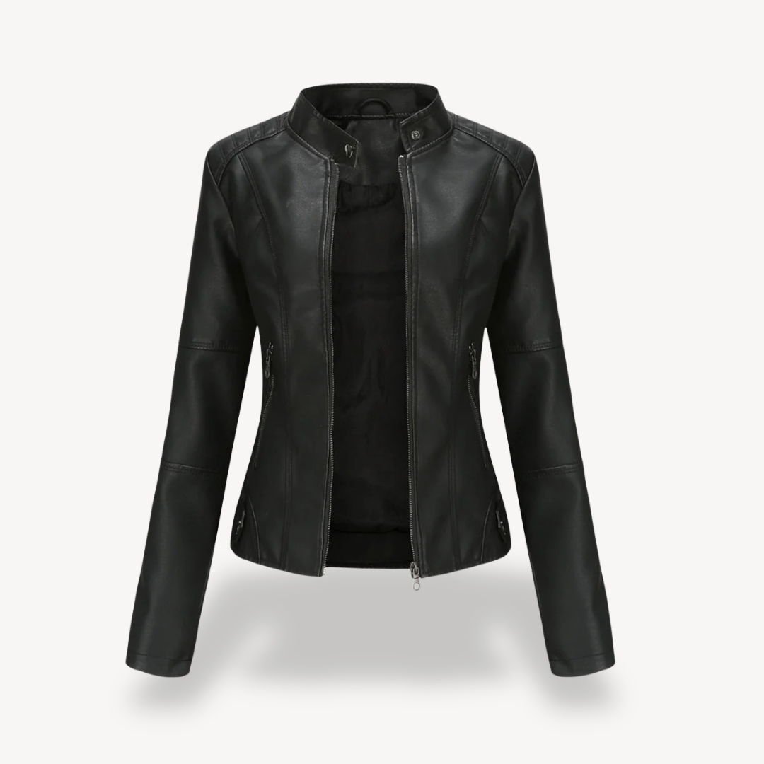 Women's Faux Leather Biker Jacket