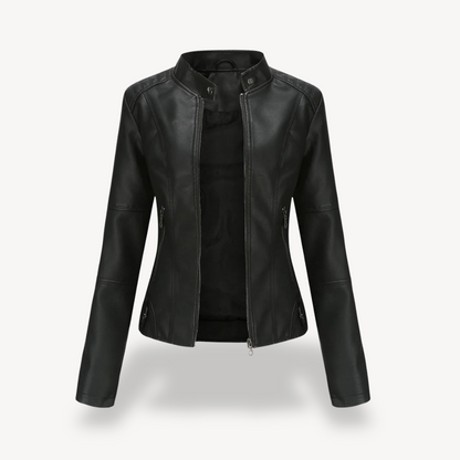 Women's Faux Leather Biker Jacket