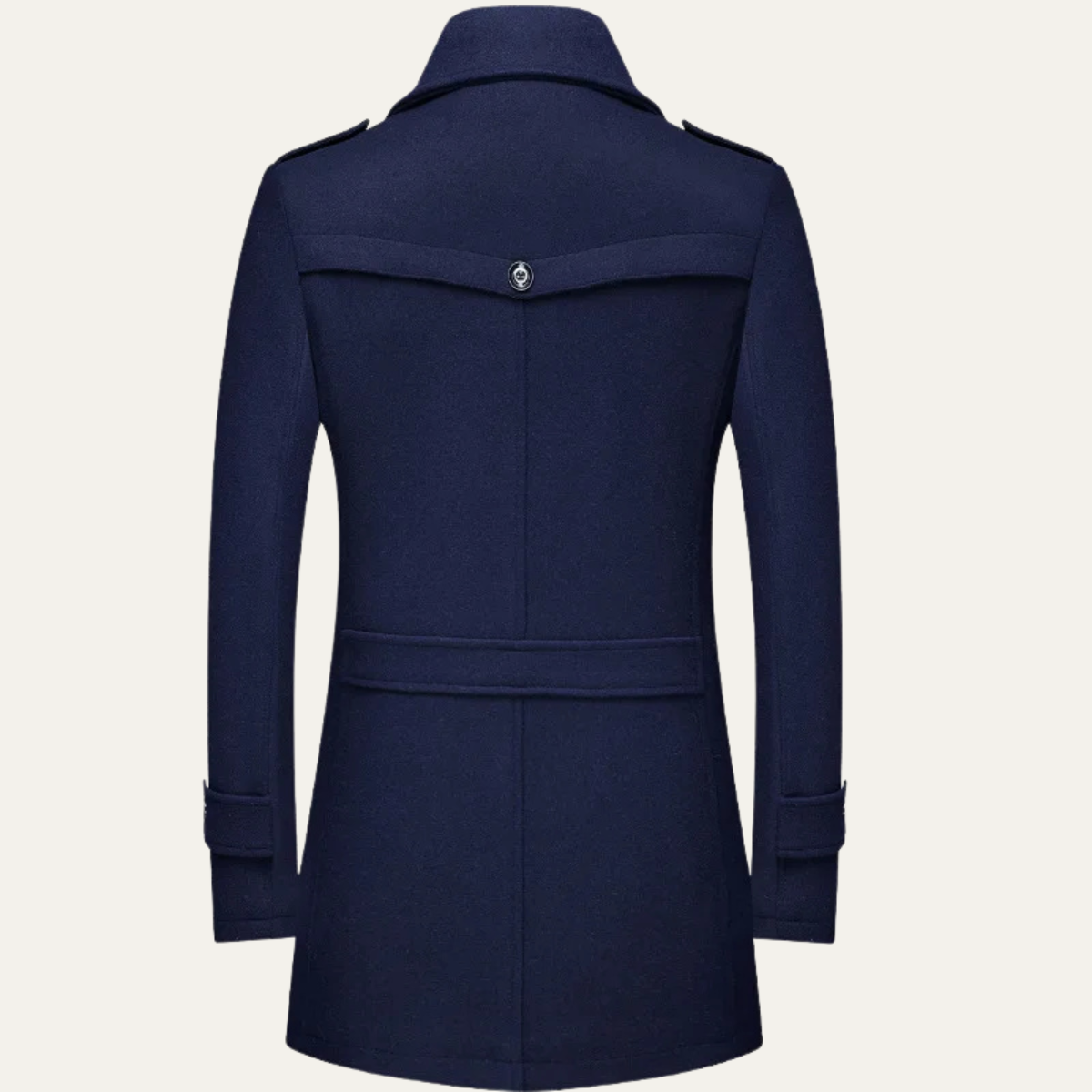 The Siena Men's Wool Blend Long Trench Coat with Lapel Collar