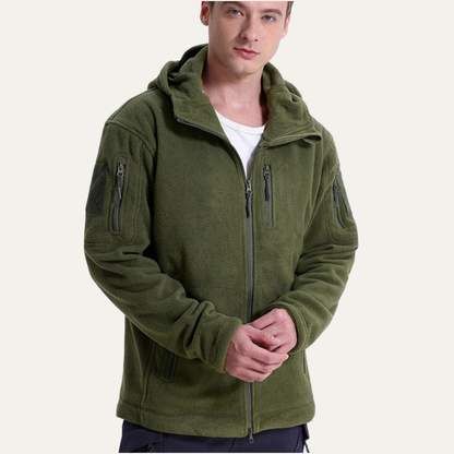 Men’s Color Block Tactical Quarter Zip Fleece Jacket
