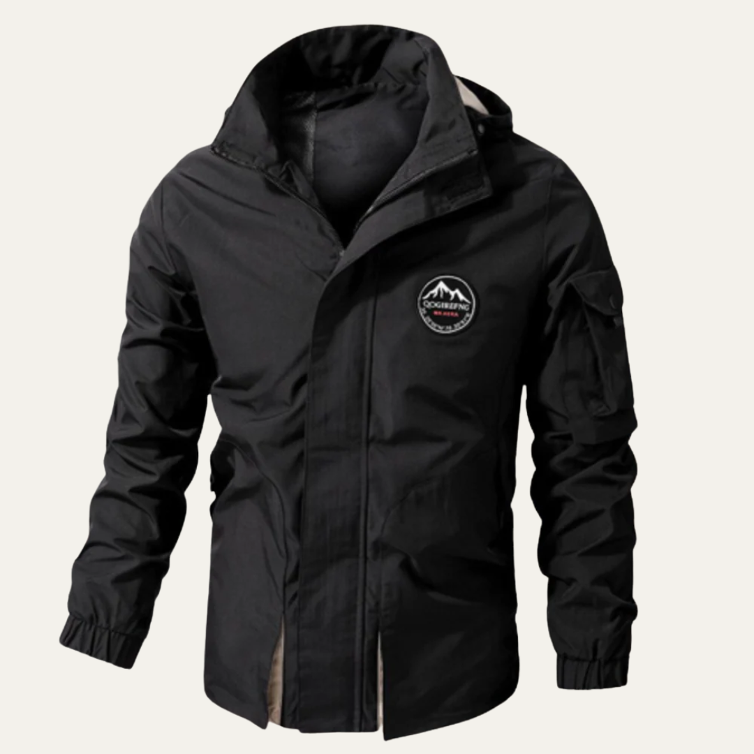 Men’s Heavy Duty Tactical Jacket with Hood and Sleeve Cargo Pocket