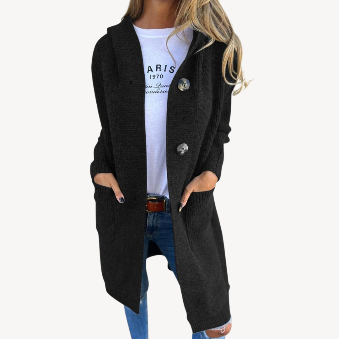 Knit Cardigan Button-Front Casual Outerwear for Women